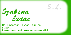 szabina ludas business card